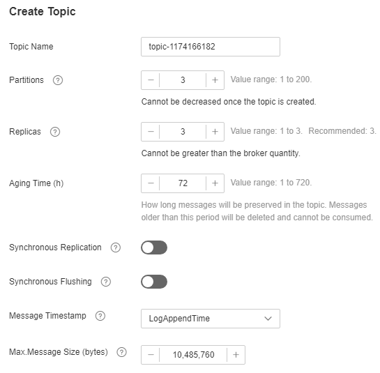 **Figure 1** Creating a topic