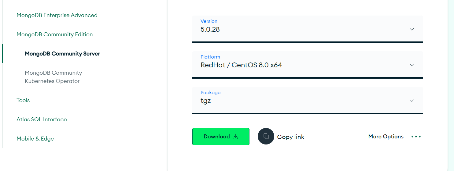 **Figure 1** MongoDB official web page