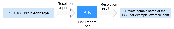 **Figure 4** Reverse resolution on a private network