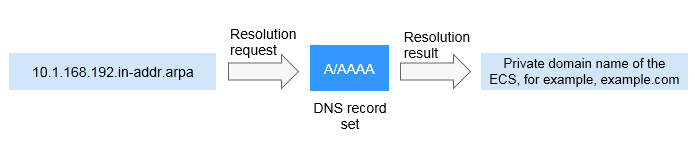 **Figure 4** Reverse resolution on a private network