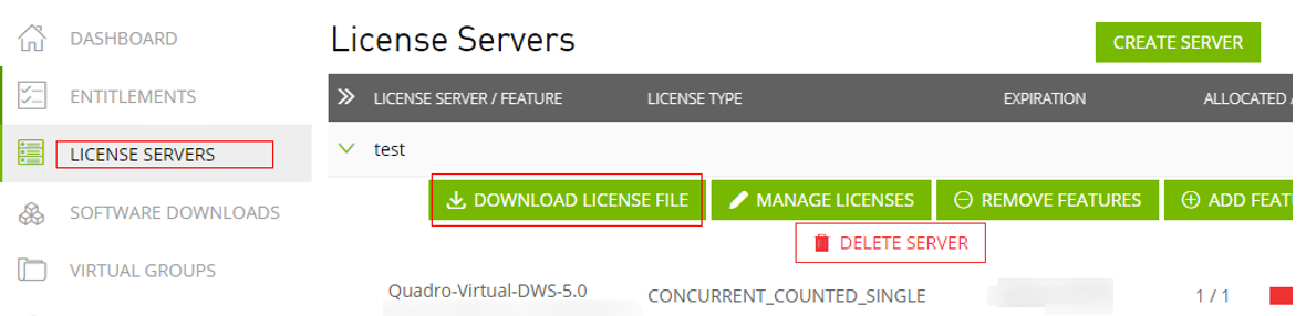 **Figure 9** Downloading the license file