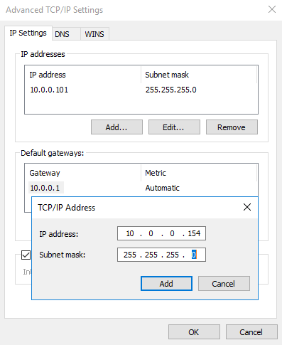 **Figure 2** Configuring virtual IP address