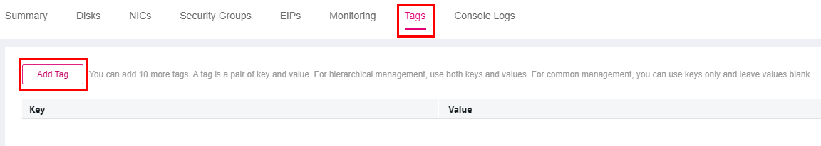 **Figure 2** Adding tags on the Tags tab