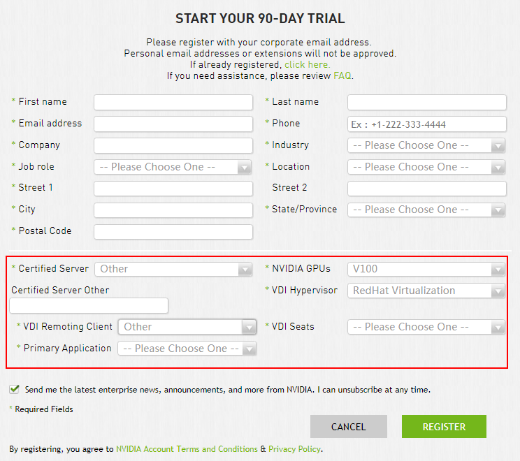 **Figure 1** Applying for a trial license
