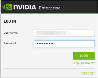 **Figure 4** Logging in to the official NVIDIA website