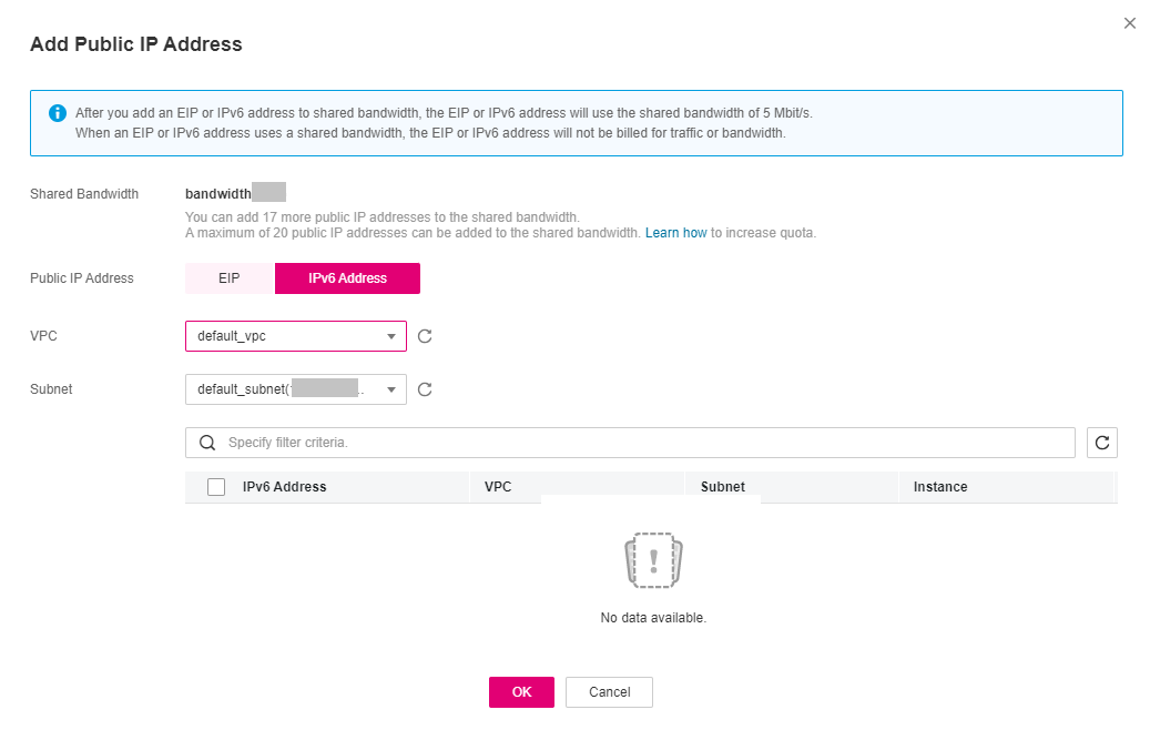 **Figure 2** Adding an IPv6 address