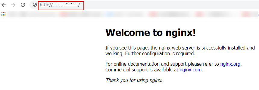 **Figure 1** Nginx installed successfully