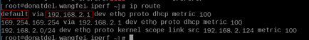 **Figure 10** Example default route pointing to the gateway