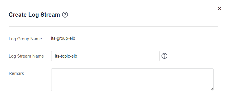 **Figure 3** Creating a log stream