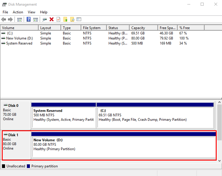 **Figure 17** Capacity expansion succeeded (Windows Server 2016 operating system)