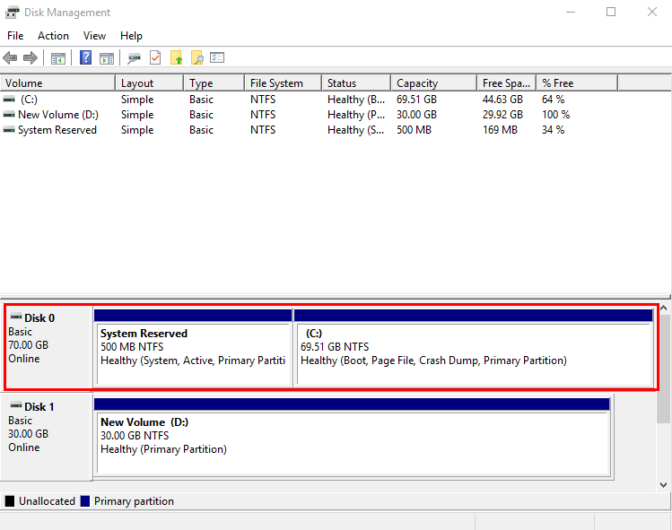 **Figure 5** Capacity expansion succeeded (Windows Server 2016)