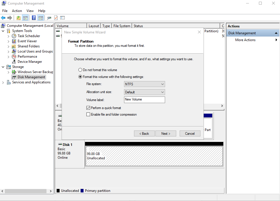 **Figure 8** Format Partition