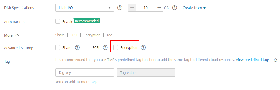 **Figure 1** Non-encrypted disks
