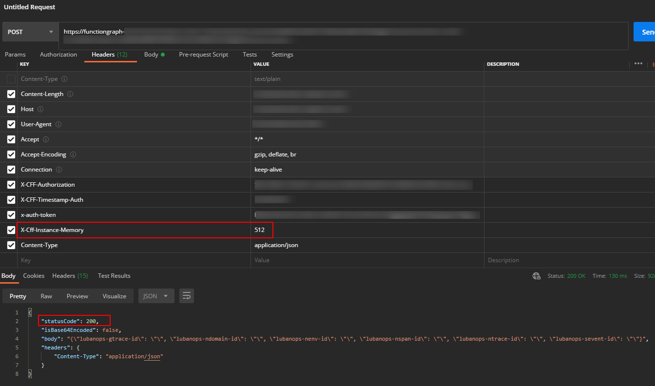 **Figure 2** Adding a request header and calling the function