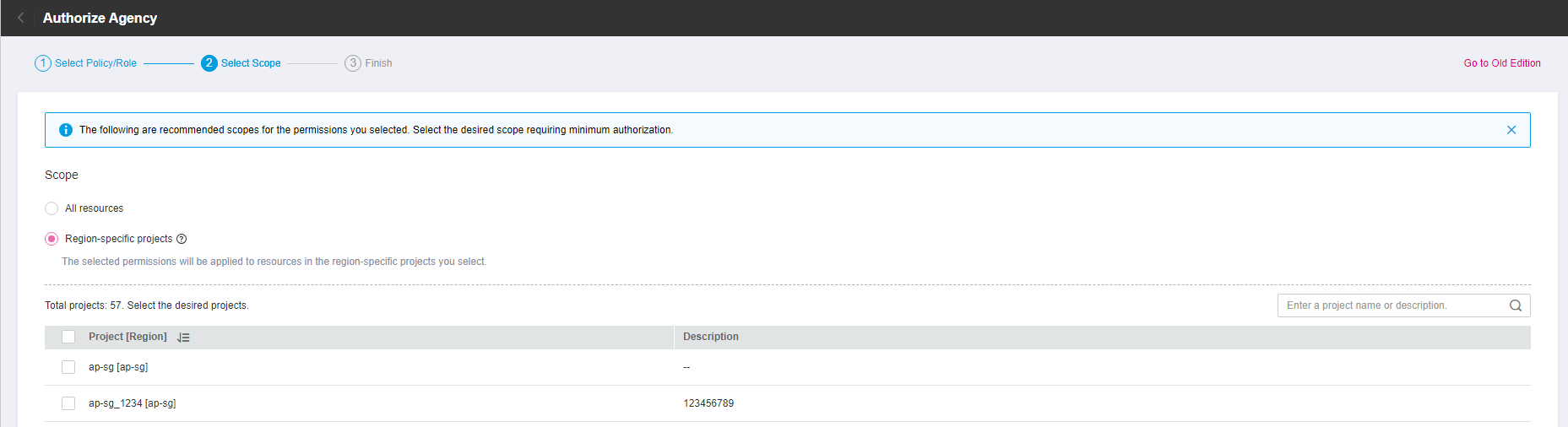 **Figure 4** Selecting the required permissions