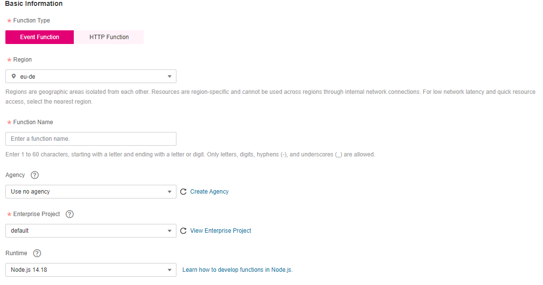 **Figure 1** Configuring basic information