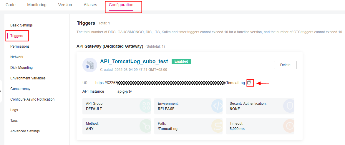 **Figure 7** Copying the URL