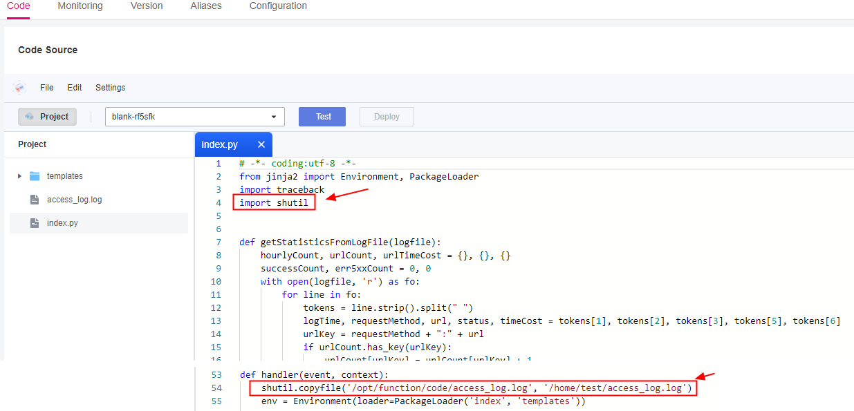 **Figure 3** Adding code