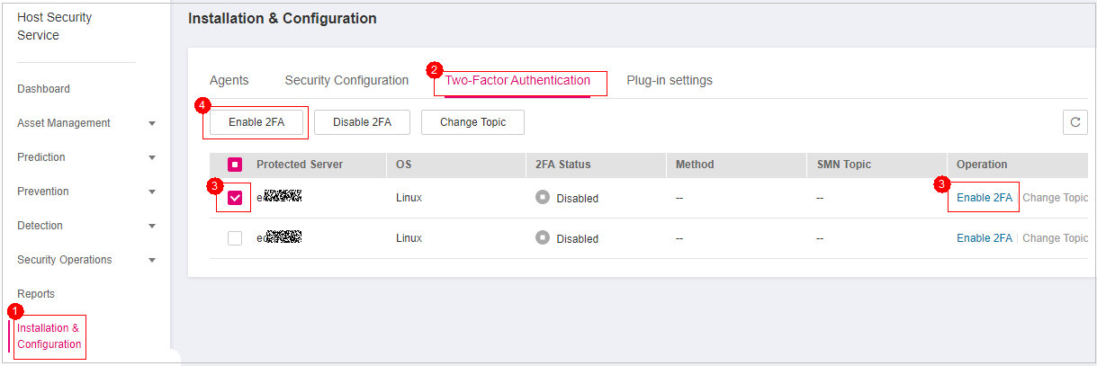 **Figure 6** Enabling 2FA