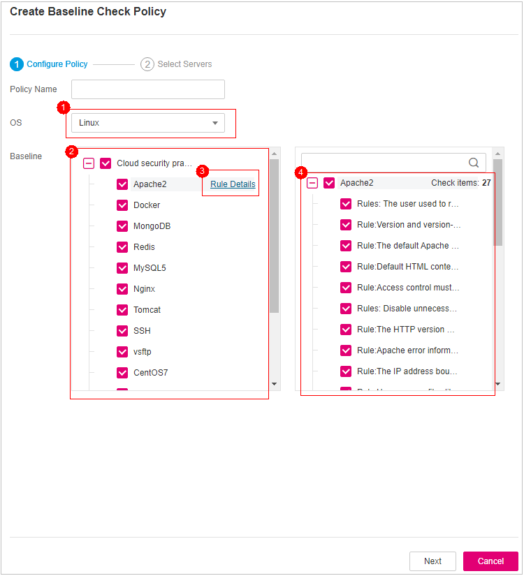 **Figure 3** Creating a policy