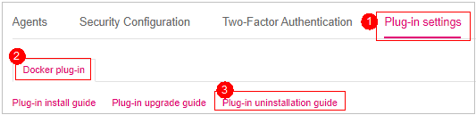 **Figure 1** Obtaining the Docker plug-in uninstallation command