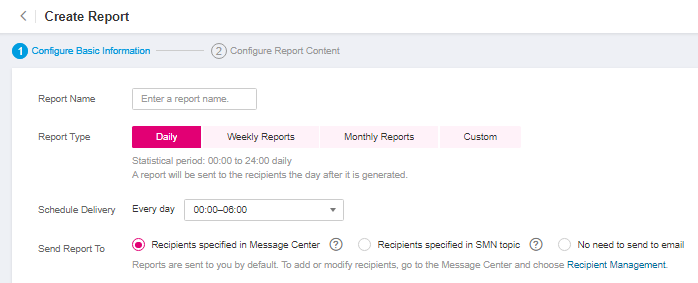 **Figure 4** Editing basic information of a report