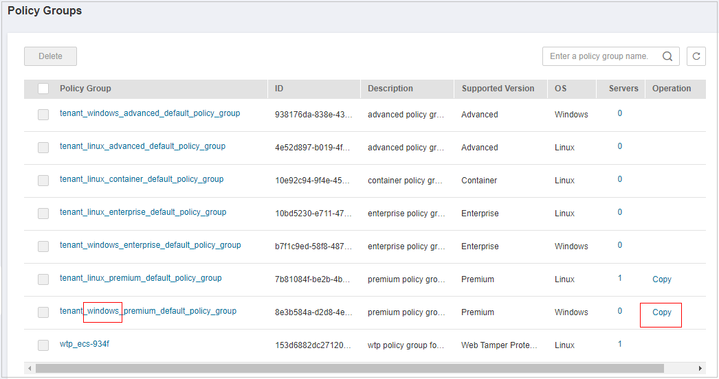 **Figure 2** Copying a Windows policy group