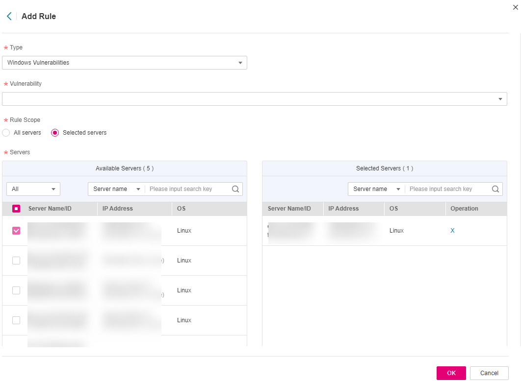 **Figure 3** Configuring a whitelist rule