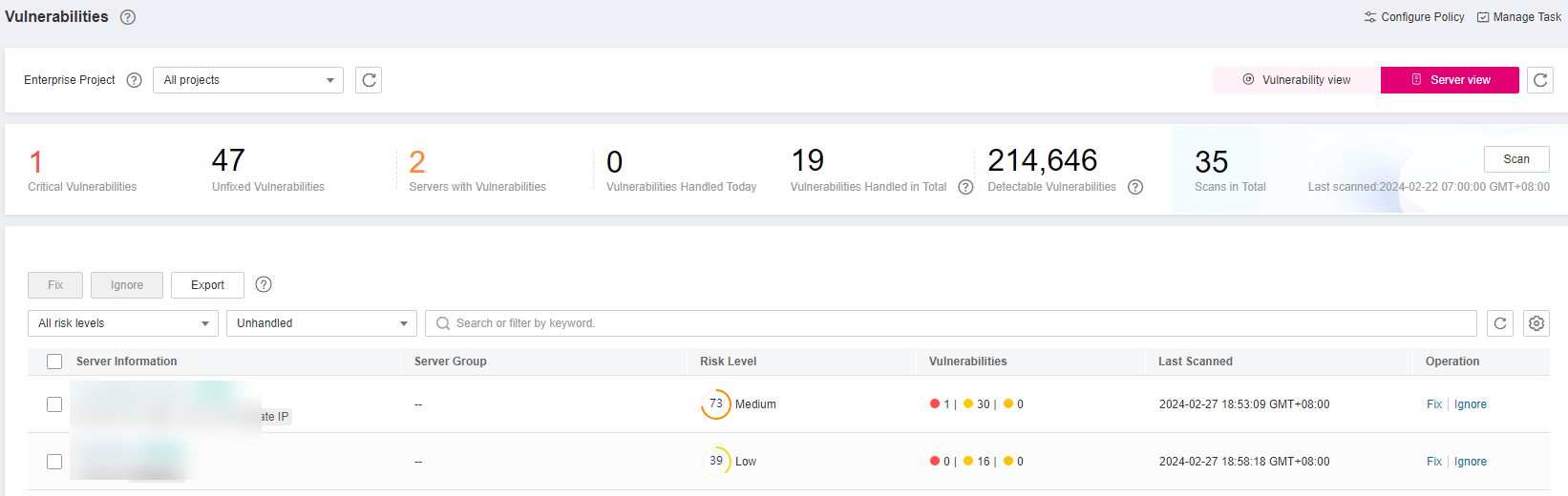 **Figure 2** Viewing vulnerability details