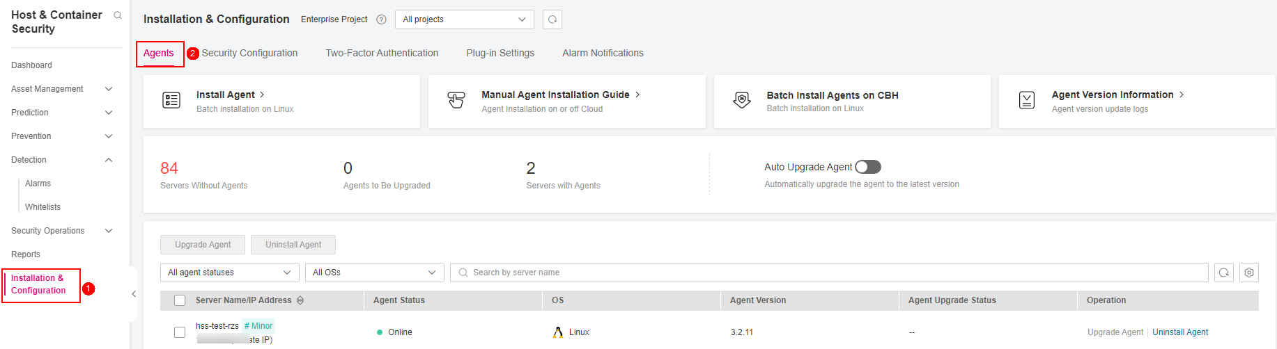 **Figure 1** Viewing agent management