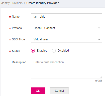 **Figure 2** Setting IdP parameters