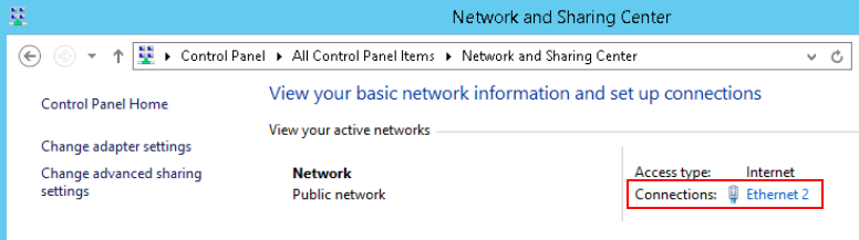 **Figure 4** Ethernet connection