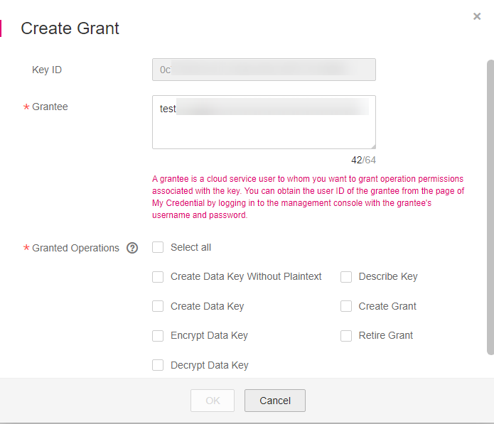 **Figure 2** Creating a grant