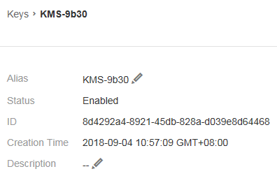 **Figure 2** Viewing CMK details