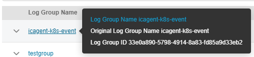 **Figure 1** Log group name