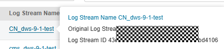 **Figure 2** Log stream name
