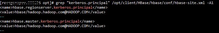 **Figure 1** Obtaining the principal of HBase