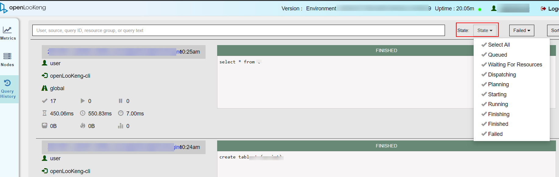 **Figure 2** Filtering tasks by **State**