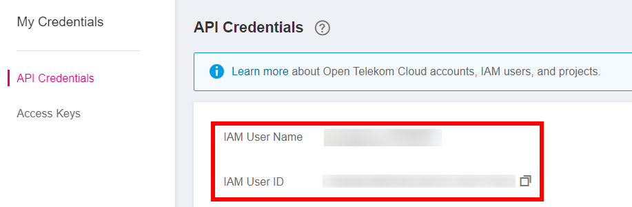 **Figure 1** Viewing the tenant name and ID