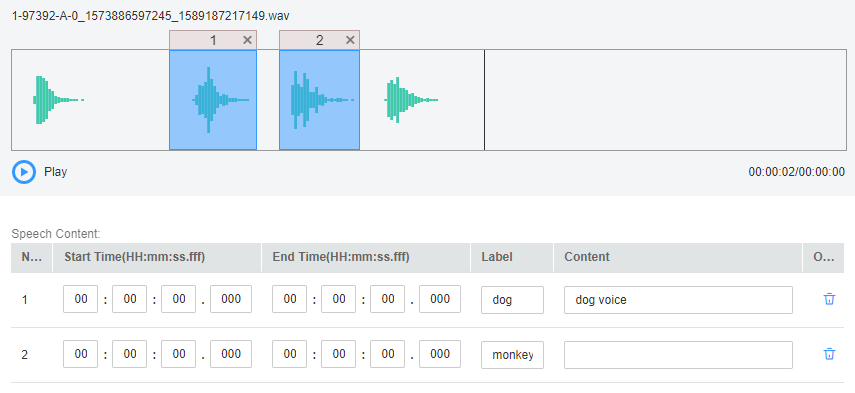 **Figure 1** Labeling an audio file