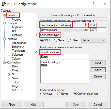 **Figure 3** Configuring **Session**