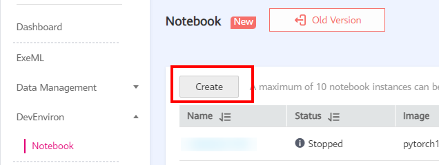 **Figure 1** Accessing notebook of the new version