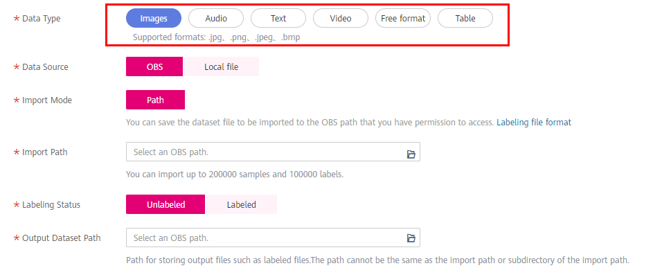 **Figure 1** Parameter settings