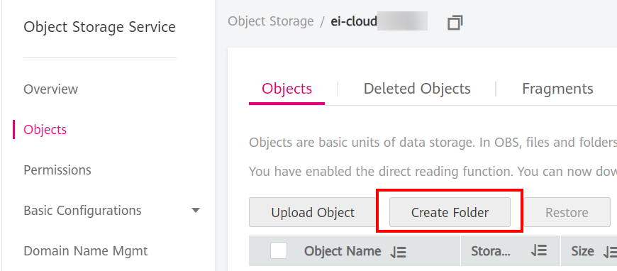 **Figure 2** Create Folder