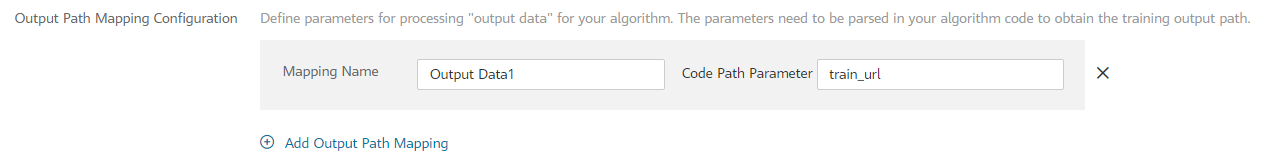 **Figure 2** Parsing the output path parameter **train_url**