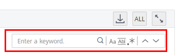 **Figure 3** Searching for logs by keyword