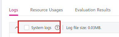 **Figure 4** System logs