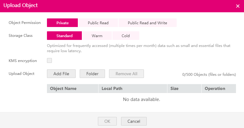 **Figure 1** Uploading a file or folder
