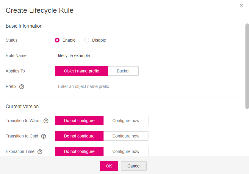 **Figure 1** Creating a lifecycle rule