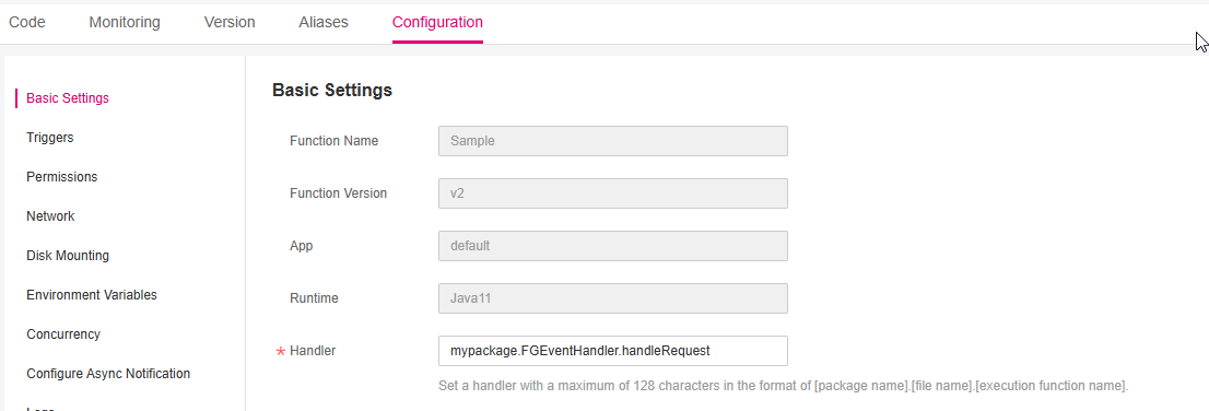 FunctionGraph Console